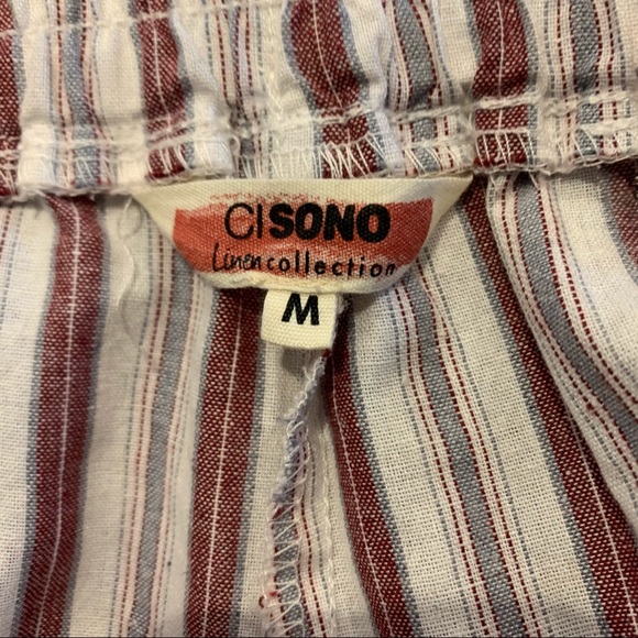 Striped Linen-Style Shorts - Picture 7 of 7